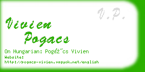 vivien pogacs business card